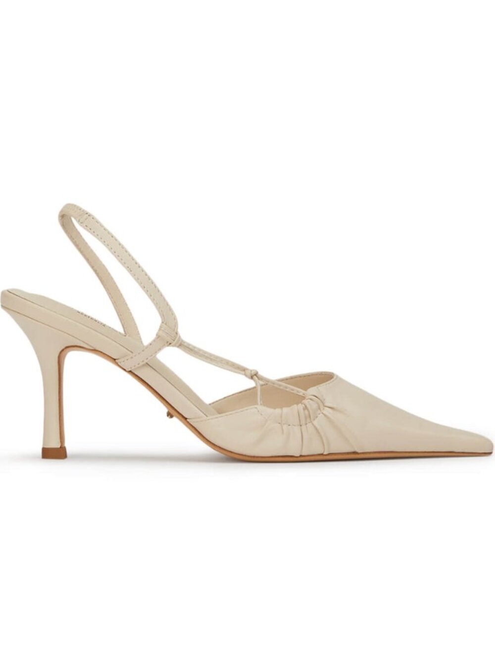 Tony Bianco Sakai Slingback Pump in Dove Nappa white pointed mid kitten heel